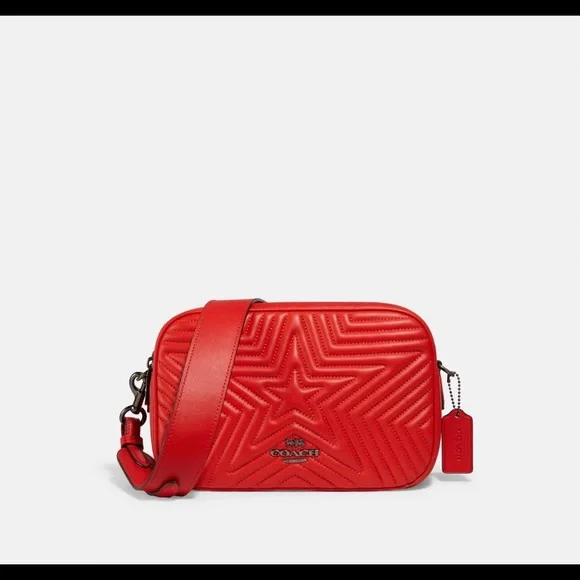 COACH JES CROSSBODY WITH STAR QUILTING RED